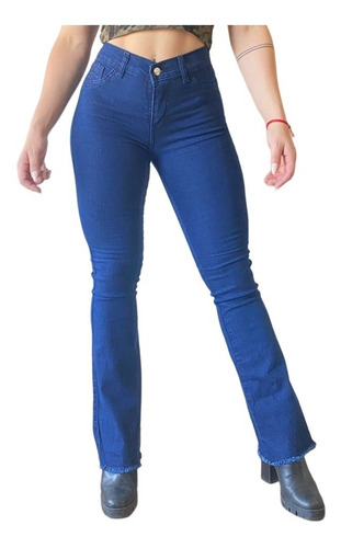 Jeans Oxford Tiro Alto Elastizado Mujer Envio