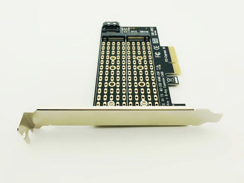 Imagem 5 de 7 de Placa Adaptador Duplo Ssd M.2 Nvme + M.2 Sata Pci-e Express