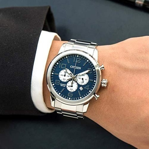 Imagen 4 de 5 de Citizen Quartz Chronograph Blue Dial An8050-51m ... Dcmstore