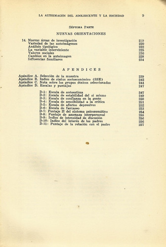 Imagen 6 de 6 de La Autoimagen Del Adolescente Y La Sociedad Morris Rosenberg