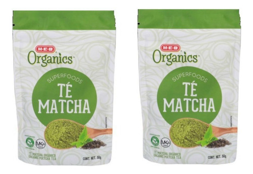 Té Verde Matcha Orgánico Heb Polvo 2 Pack Superfoods