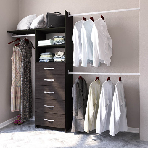 Closet Playcon Supremo 5 Cajones Tabaco Texturizad