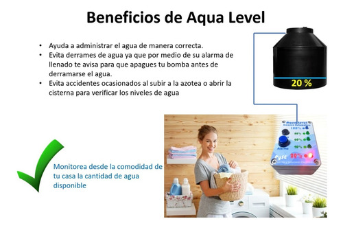 Medidor Nivel De Agua Alarmas En Nivel Bajo Y Alto 12mts