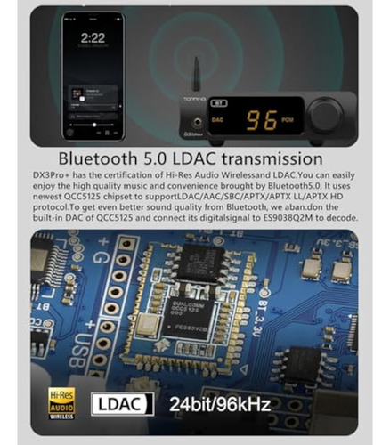 Topping Amplificador De Auriculares Dx3pro+ Ldac,