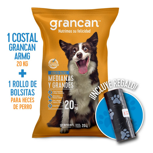 Croquetas Perro Adulto 20kg Rm&g +regalo Bolsitas Popo Heces