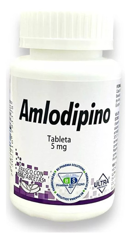 Amlodipino 5mg C/100 Tabs Ultra
