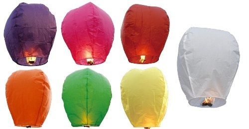 Linternas Del Cielo Sky Lanterns 14 Pack Colores Surti Sky Lanterns 14 Pack Colores Surti
