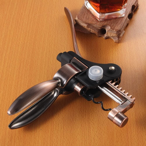 Imagen 5 de 7 de Abridor De Vino Camarero Compacto Acero Inoxidable