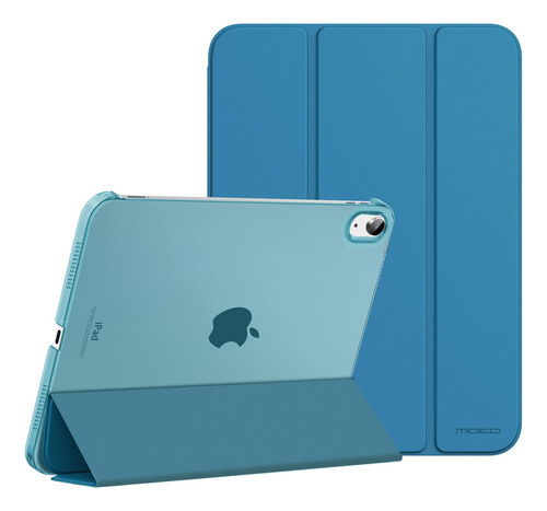 Funda Tapa Magnetica Para iPad Generacion 10 Azul Pavoreal