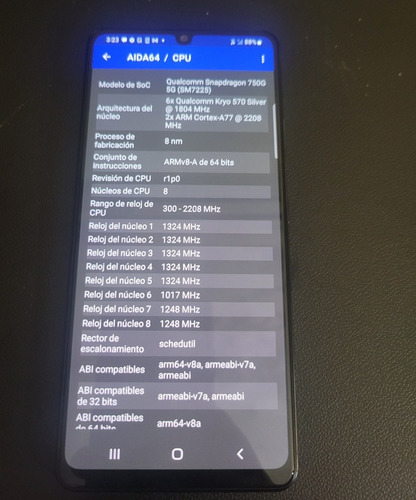 Samsung Galaxy A42 5g 128 Gb Prism Dot Black 4 Gb Ram Negro (Usado)