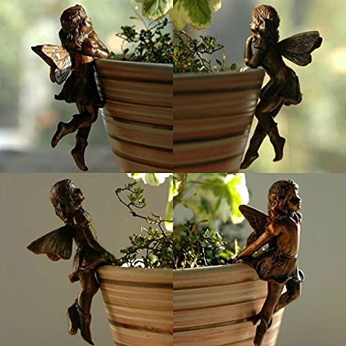 Qiansheng Jarpsiry 4 Pcs Figuras De Hadas En Miniatura Macet