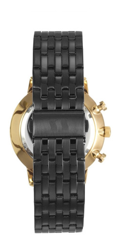 Relógio Seculus Cronógrafo Preto/dourado Masculino