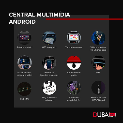 Central Multimídia Android Ford Focus Moldura Original