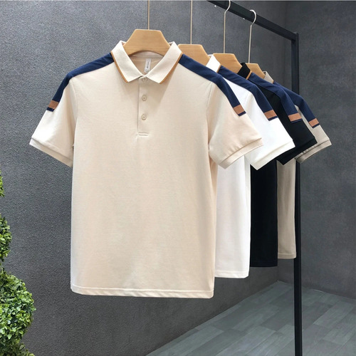 Polo Moderno Con Bloques De Color Para Hombre