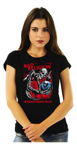 Polera Mujer Bad Religion True North American Tour 2013 Punk