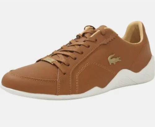 Tan lacoste trainers clearance