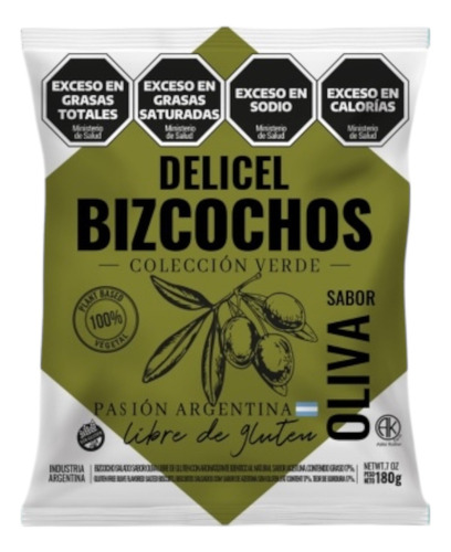 Bizcochos Sabor Oliva Delicel Sin Tacc X 180 Grs