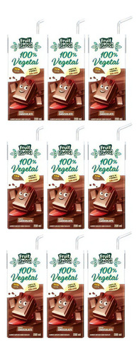 Alimento Com Aveia Vegetal Chocolate 200ml Kit Com 9 Und