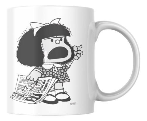 Taza De Ceramica Mafalda Blanco