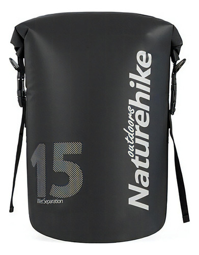 Morral Maleta Bolsa Seca Naturehike 15 Litros Impermeable Color Negro