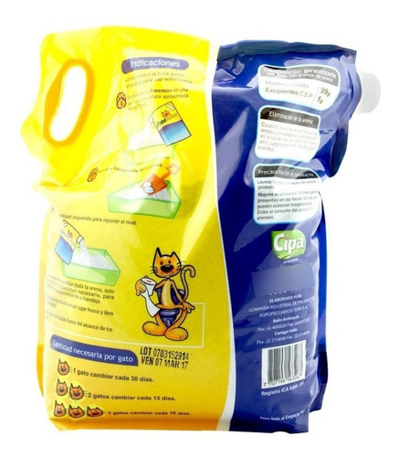 Imagen 2 de 5 de Oferta Del Dia Arena Free Miau 10 Kg Technologiestrade