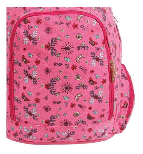 Imagem 5 de 5 de Mochila Capricho Rosa 11001 Flower Escolar