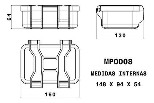 Imagem 5 de 5 de Estojo Resistente Rígido Hard Case P/ Proteção Hd Edc Sos