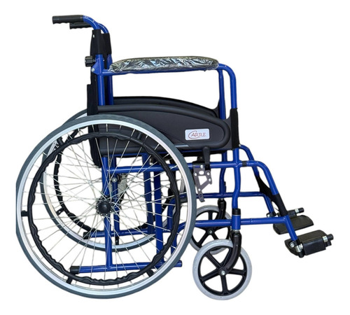 Silla De Ruedas Economica Adulto Plegable Carré Srp-4611 Color Azul