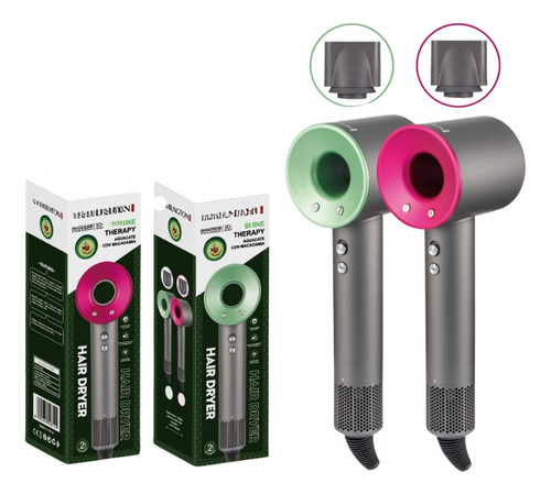 Secador De Cabello Supersonico Fucsia Ó Verde Con Accesorio