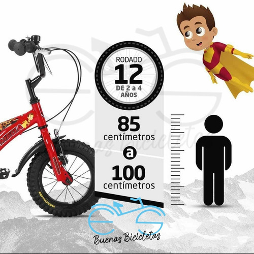 Imagen 5 de 7 de Bicicleta Topmega Speedmike Rodado 12 Infantil Niño Rueditas