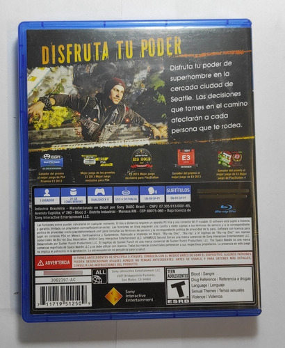 Infamous: Second Son Standard Ps4 Físico Usado (Usado)