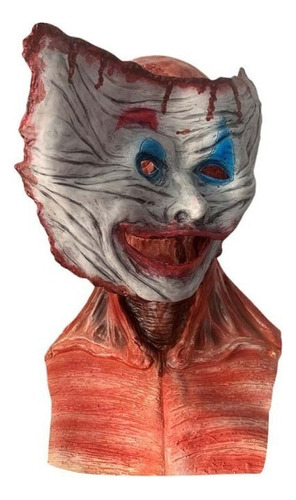 Máscara De Látex De Doble Payaso De Terror Para Cosplay De H