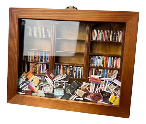 . Agitando Estante De Livros Em Miniatura, Presente