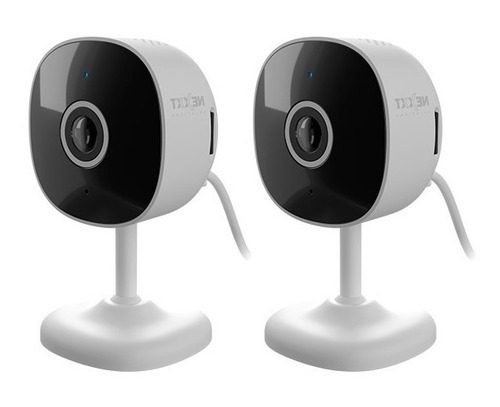 Camara 2k 2304 X 1296p Nexxt Wifi 2 Pack Motorizada 10 Metro Color Blanco