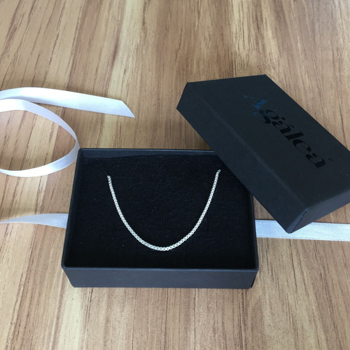 Imagen 8 de 10 de Cadena De Plata 925 Para Mujer 45cm Tipo Veneciana Agálea