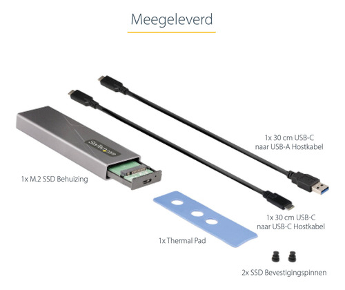 Carcasa Startech.com Usb-c 10gbps Para M.2 Nvme O M.2 Sata