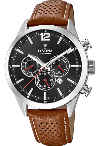 Reloj Festina F20542/6 Marrón Hombre Color de la correa Plateado