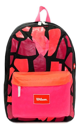 Mochila Wilson Rock Preta E Rosa Cor Preto/Rosa - Único