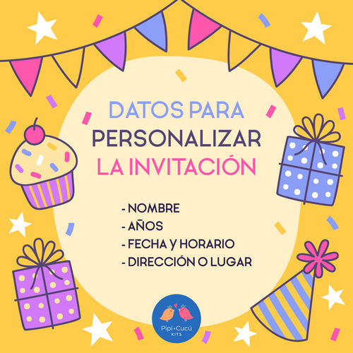 Invitación Digital Imagen - Plim Plim (modelo 2) - Niña