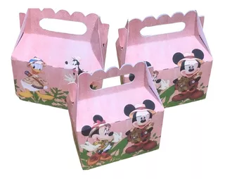 Kit 50 Maletinhas Festa Infantil Lembrancinha Mickey Safari