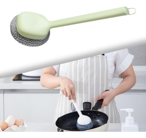 2 Cepillo Para Platos De Cocina Multifunción Con Mango Para