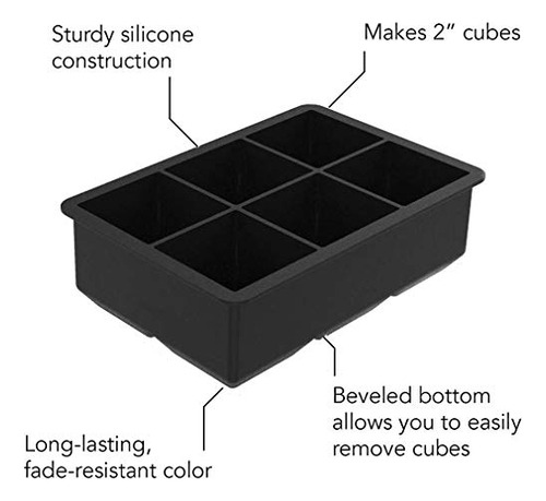Cubiteras Flexibles Grandes Para Whiskey Y Cócteles (2 Pcs)
