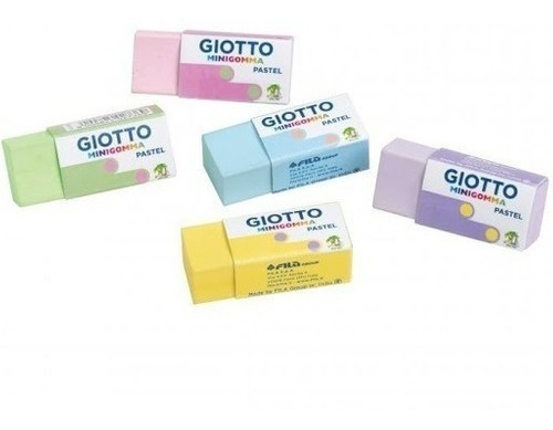 Goma De Borrar Giotto Mini Colores Pastel X 5 Unidades