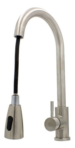 Imagen 4 de 6 de Llave Monomando Grifo Cocina Fregadero Acero Inox 2 Chorros