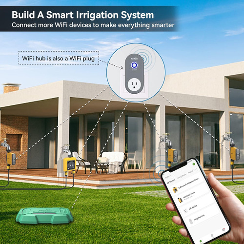 Temporizador De Agua Rainpoint Sprinkler Timer Wifi, 2 Salid