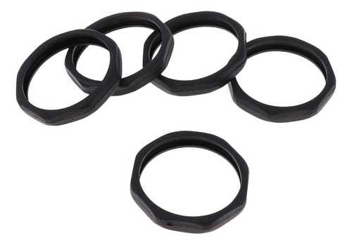 5pcs De Silicona Antideslizante De Micrófono Negro
