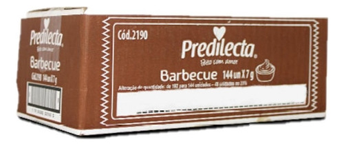 Molho Barbecue 7g Caixa Com 144 Sachês Predilecta