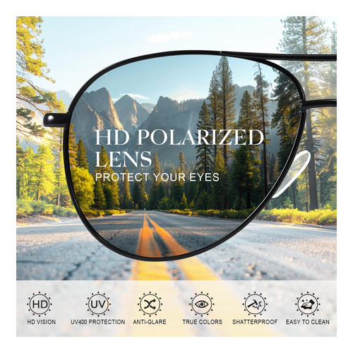 Gesruny Gafas De Sol Polarizadas De Aviador Para Hombres Y