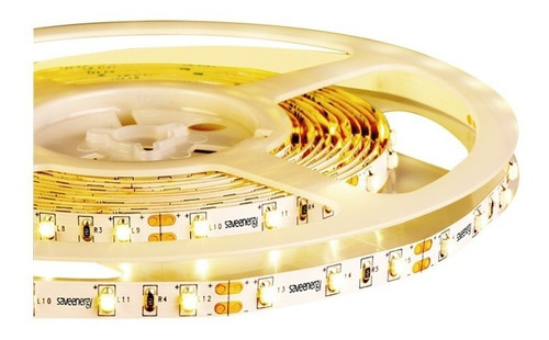 Fita Led 12v 4,8w/m Ip54 3000k 5m - Save Energy Cor da luz Branco-quente