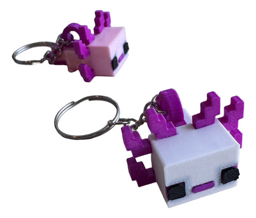 Llaveros De Ajolote Estilo Minecraft, 6pz